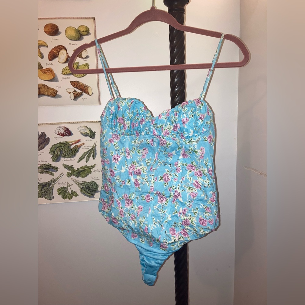 Floral Zara Corset Bodysuit